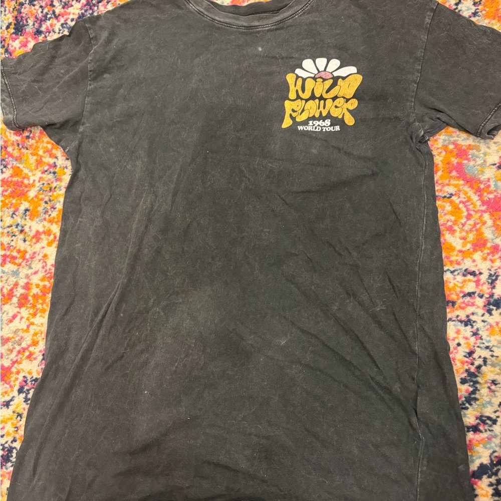 Hollister Black T-Shirt with flowers